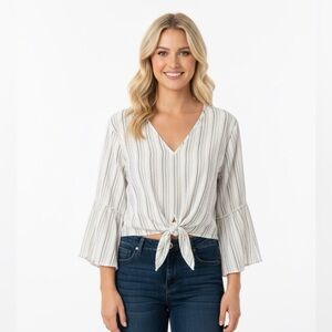 Lavender field medium bell sleeve boho blouse